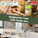 Garden to Jar Fermenting: 3-Pack Wide Mouth Fermentation Lids (86mm) for Ball & Kerr Mason Jars | Self-Burping Airlock Lids for Sauerkraut, Kimchi & Preserving Harvests