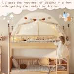 Sherilyn Full Size Bed Canopy Toddler Bed Tents for Kids Dream Tent on Bunk Bed Privacy Space Blackout Sleeping Playhouse Tents Indoor Portable Drafty House for Boys Girl Birthday Gift