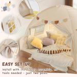 Sherilyn Full Size Bed Canopy Toddler Bed Tents for Kids Dream Tent on Bunk Bed Privacy Space Blackout Sleeping Playhouse Tents Indoor Portable Drafty House for Boys Girl Birthday Gift