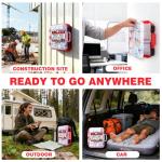 TLIEAO 400 Pieces All-Purpose First Aid Kit - Organized Dual-Layer Wall - Professional Medical Kit for Home, Car, Camping, Travel, Office, Outdoor, Business & Sports