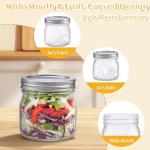 BIGIVACA 16 oz Wide Mouth Mason Jars, 12 Pack Overnight Oats Containers with Lids - Fruit Carved Design Glass Canning Jars for Food Storage, Preserving, Pickling, Meal Prep, DIY Crafts and Home Decor