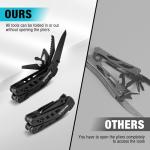 DURATECH 11-in-1 Multitool Knife, Gift for Men, Stainless Steel Multi Tool Pocket Knife with Large Blade, Pliers, Screwdrivers, Saw, EDC Multitool with Oxford Sheath for Outdoor, Camping, Survival