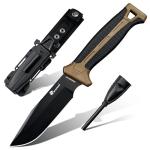 HX OUTDOORS Sharp Bushcraft Knife with Fire Starter