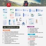 Benelinemed Mini First Aid Kit - 137 Piece Small Emergency Medical Kit for Home, Car, Travel, Camping & Outdoor Activities(Red)