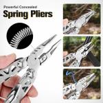 Lightweight Multitool,19-in-1 Multipurpose Plier,420HC Knife,Bottle Opener,Saw,with Nylon Sheath Great for Camping, Hiking, Outdoor, Survival, Simple Repair