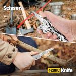 Lightweight Multitool,19-in-1 Multipurpose Plier,420HC Knife,Bottle Opener,Saw,with Nylon Sheath Great for Camping, Hiking, Outdoor, Survival, Simple Repair