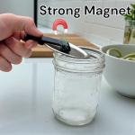 Magnetic Canning & Mason Jar Opener – Easy Vacuum Seal Release Tool for Regular & Wide Mouth Lids, Effortless Jar Opening Aid (Black)
