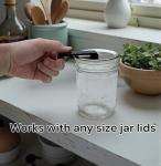 Magnetic Canning & Mason Jar Opener – Easy Vacuum Seal Release Tool for Regular & Wide Mouth Lids, Effortless Jar Opening Aid (Black)