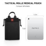 Tactical Medical Pouch Molle IFAK: First Aid Pouches Kit Empty-Small Tactical Duty Belt Medical Bag Rip Away