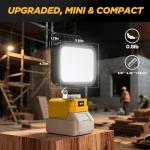 2 Pack 10000 Lumen 35 LED Work Light Compatible with Dewalt 20V Max Battery, 78W Cordless Jobsite Flood Light with Dual USB-A Charging Ports, Bright Portable Outdoor Flashlight (Battery Not Included)