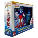 Disney Junior Marvel Spidey and His Amazing Friends - Glow Spidey Glow! Book and 5-Sound Flashlight Set - Spider-man - PI Kids