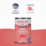 Bumble Bee Canned Pink Salmon, 14.75 oz Can - Premium Wild Caught Salmon with Skin & Bones - 18g Protein per Serving - MSC Certified Sustainable Seafood, Non-GMO, Gluten Free, Kosher