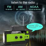 Emergency Crank Weather Radio with NOAA Alerts, 14800mWh Solar Hand Crank Emergency Radio, AM FM Portable Weather Radio with Phone Charger, Emergency Radio with SOS Alarm LED Flashlight & Reading Lamp