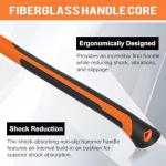 Chopping Axe, Hand Axe, Camp Hatchet for Splitting Kindling and Chopping Branches, Wood Chopping Axe 5.5 lb with 36-in Fiberglass Handle (L)