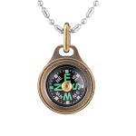 MecArmy CMP Handmade Brass Mini Compass, Pocket Compass Hiking Survival, Small IPX5 Waterproof, Glow-in-The-Dark, Compact, Necklace Pendant, Keychain & Lanyard Mount, Ideal Gift for Women Men