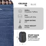 Teton Celsius XL 0F Degree Sleeping Bag, Durable and Warm Sleeping Bag for Adults and Kids. Camping Made Easy….and Warm. Compression Sack Included