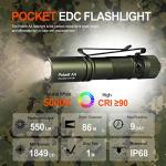 ACEBEAM Pokelit AA Rechargeable Mini Flashlight with Clip, 550 High Lumens Pocket EDC Flashlight, Super Bright Small Flashlight, 90+ High CRI Led Flashlight for Camping,Hiking,Everyday Use(Dark Green)