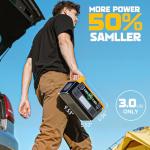 550W Power Station Compatible with Dewalt: LIVOWALNY Portable Generator DC 20V to AC 110-120V, Pure Sine Wave Power Inverter Battery Adapter Phone Charger 2 USB-A & 1 Type-C & 2 AC Outlet (Tool Only)