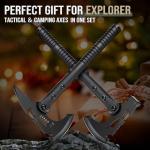 Freelander Tactical Axe 2 Pack, Sharp Tomahawk with Sheath, Portable Tomahawk with Clip and Bottle Opener, Durable Survival Hatchet for Emergency, Hiking and Camping, for Men Women