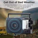 NOAA Weather AM FM Portable Radio with Best Reception, Transistor Radio, 3 X D Battery Operated Radios or AC Power for Household & Outdoor, Plug in Wall by PRUNUS