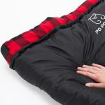 PO PO BEAR Zero Degree Sleeping Bag for Adults 100% Cotton Flannel Tall and Big (Black, 84" x 40" Right Zip)