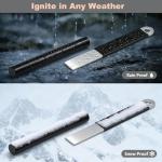 IWLUFK 4" Portable Pocket Waterproof Ferrocerium Ferro Rod Fire Starter Survival Tool, Flint and Steel Magnesium Camping Emergency Fire Starters Kit with Striker, Outdoor Campfires Stick Firestarter