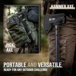 Freelander Tactical Axe 2 Pack, Sharp Tomahawk with Sheath, Portable Tomahawk with Clip and Bottle Opener, Durable Survival Hatchet for Emergency, Hiking and Camping, for Men Women