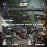 Freelander Tactical Axe 2 Pack, Sharp Tomahawk with Sheath, Portable Tomahawk with Clip and Bottle Opener, Durable Survival Hatchet for Emergency, Hiking and Camping, for Men Women