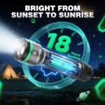 EverBrite 1000LM Small Flashlight, 5 Modes Zoomable Flash Light, Rechargeable Flashlights High Lumens, Dual Power Rechargeable or AA Battery, Pocket Flashlight for Home Emergency, Hiking, Camping