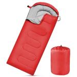 Camping Sleeping Bags for Adults Kids Waterproof Lightweight Sleeping Bag for Cold Weather or Warm Backpacking Hiking Mountaineering Indoor Outdoor Use (Red)