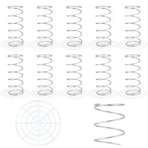 Acellegic 10 Set Fermenting Spring Weight and Plastic Press 4" Diameter Fermenting Jar Mesh Presser Wide Mouth Pickle Can Press Mesh for Canning Pickling Fermentation