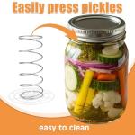 Acellegic 10 Set Fermenting Spring Weight and Plastic Press 4" Diameter Fermenting Jar Mesh Presser Wide Mouth Pickle Can Press Mesh for Canning Pickling Fermentation