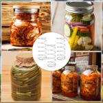 Acellegic 10 Set Fermenting Spring Weight and Plastic Press 4" Diameter Fermenting Jar Mesh Presser Wide Mouth Pickle Can Press Mesh for Canning Pickling Fermentation