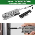 Multitool with Pocket Knife, 28-in-1 Stainless Steel Needle Nose Pliers with Screwdrivers, Self-locking Multi tool EDC Gear with Sheath, Ideal for Survival, Outdoor, Camping