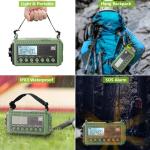 Raynic Emergency Radio, 12000mAh/44400mWh Battery Operated Weather Radio, Solar Hand Crank Radio with AM/FM/SW/NOAA Alert, Cell Phone Charger, Type-C Charging, Flashlight and SOS Siren