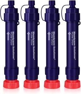 Portable 4-Stage Water Filter Straw for Survival