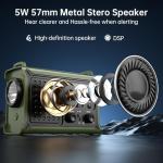 12000mAh/44400mWh Emergency Radio-NOAA Approved Weather Radio with AM/FM Portable Solar Panel/Hand Crank/AC Input Rechargeable Battery and Flashlight SOS Siren Lamp for Indoor/Outdoor Emergencies