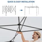 Yaheetech Canopy Tent, Commercial Instant Heavy Duty Canopy, 500D Waterproof Adjustable Canopy with Wheeled Carry Bag, 4 Sandbags and 4 Stakes (10x10, White)