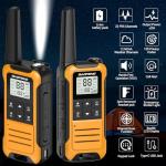 Walkie Talkies Long Range for Adults,FRS Radios 2 Way Radio Rechargeable Long Range Baofeng F22 Walky Talky Walkie-Talkie 1400mAh Battery,NOAA,Flashlight USB Charger for Camping Outdoor (6 Pack)