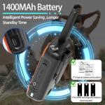 Walkie Talkies Long Range for Adults,FRS Radios 2 Way Radio Rechargeable Long Range Baofeng F22 Walky Talky Walkie-Talkie 1400mAh Battery,NOAA,Flashlight USB Charger for Camping Outdoor (6 Pack)