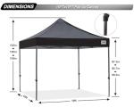 ABCCANOPY Patio Pop Up Canopy Tent 10x10 Commercial-Series (Black)