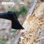 10” Outdoor Hatchet Forged Carbon Steel Heat Treated Hand Tool, Fiberglass Shock Reduction Handle with Anti-Slip Grip