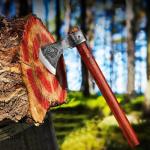 NEDFOSS Vikings Throwing Axes, 2 Pack of 16 Inches Throwing Axe Set with 1065 High Carbon Steel & Wooden Handle. Perfect for Axe Throwing Game, Recreation, Competition & Great Gift for Men（2pcs）