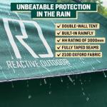 Reactive Outdoor Tent - 3 Second Tent - 3 Sec Instant Pop Up - Easy and Quick Setup Camping - 1 Person Setup Waterproof Double Layer Outdoor Camping (Large (2-3 Person))