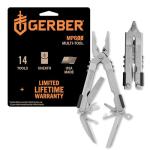 Gerber Gear Multi-Plier 600 - 14-in-1 Multitool with Sheath, Needlenose Pliers, Screwdriver, Serrated Knife, Wire Crimper, Bottle Opener, Can Opener & More - Stainless Steel
