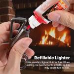 YUSUD 2 Pack Permanent Match Infinity Lighter with Multitool Keychain Bottle Opener, Reusable Waterproof Match Strike Anywhere, Forever Flint Fire Starter for Outdoor Survival, for Men