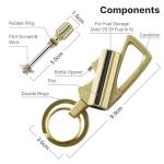 YUSUD 2 Pack Permanent Match Infinity Lighter with Multitool Keychain Bottle Opener, Reusable Waterproof Match Strike Anywhere, Forever Flint Fire Starter for Outdoor Survival, for Men