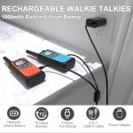 Long Range Rechargeable Walkie Talkies - 2 Pack
