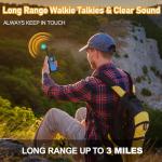Long Range Rechargeable Walkie Talkies - 2 Pack