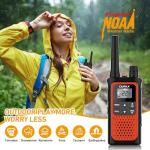 Long Range Rechargeable Walkie Talkies - 2 Pack